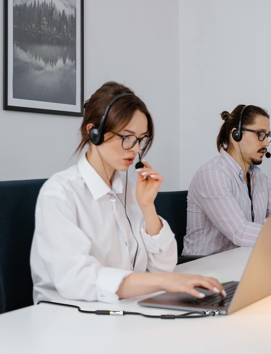 EMK 3.5mm Headset Splitter Adapter, 2-Port, 1m, Gold-Plated, Tangle-Free, PC/Laptop Compatible - Image 8