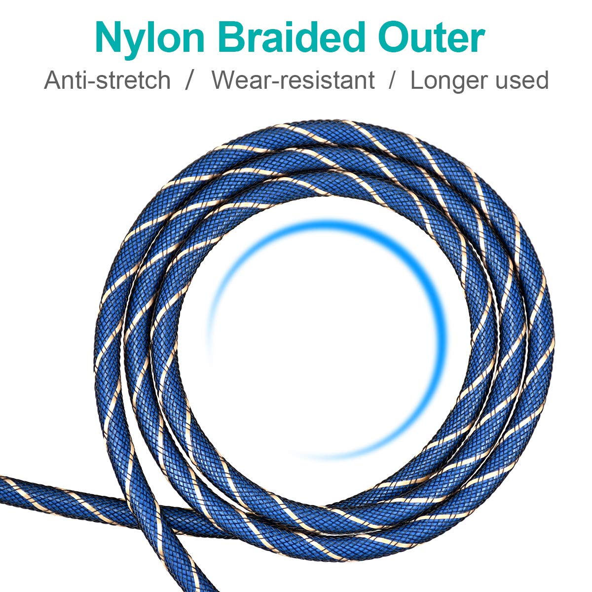 EMK 90 Degree Toslink Optical Cable 360 Degree Free-Rotating Plug Fiber Optic Cable S/PDIF Toslink Male to Male Cable for Home Theater, Sound Bar, TV, PS4, Xbox,Grey Blue(6.6ft/2m) - Image 7