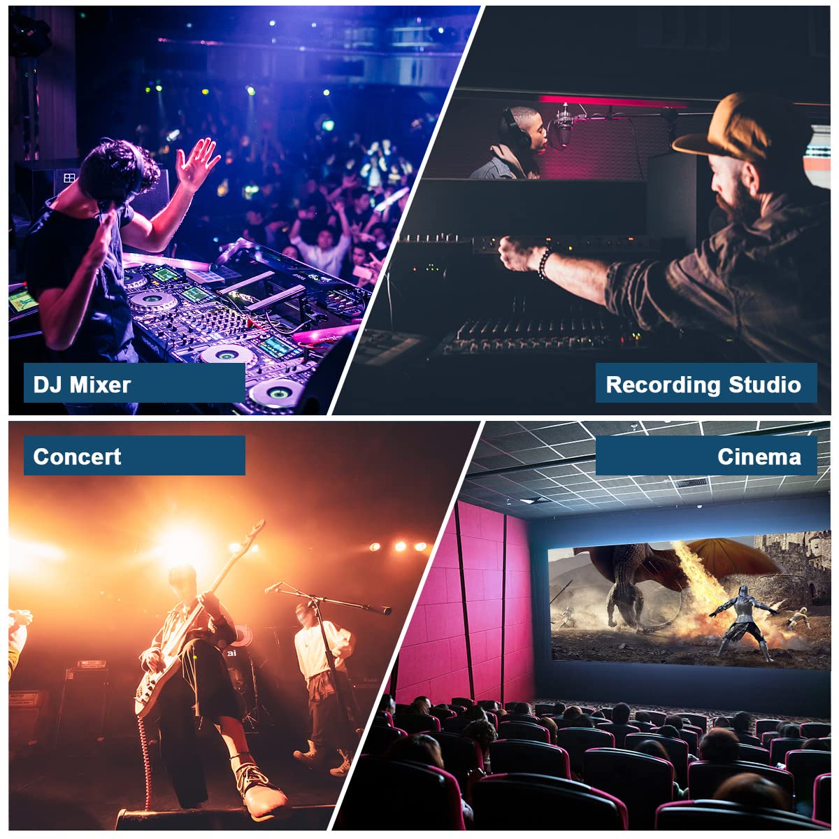 RCA Cable Subwoofer Cable 2RCA Male to 2RCA Male Stereo Audio Cable RCA Splitter 24K Gold-Plated Nylon Braided Double Shielded Digital Analogue Supports Amplifiers,Home Theater,Hi-Fi System(3.3ft/1m) - Image 7